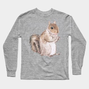 Watercolor Squirrel Long Sleeve T-Shirt